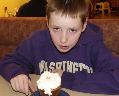 The hot chocolate from the Sun Break Cafe in Auburn, Washington.