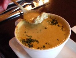 Oyster Bisque at Shuckers Oyster Bar in downtown Seattle, Washington.