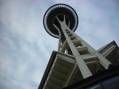 The Space Needle at Seattle Center in Seattle, Washington.