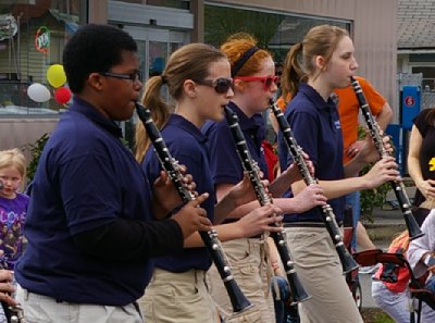 Granddaughter Bailee marching with clarinets in Puyallup, Washington.