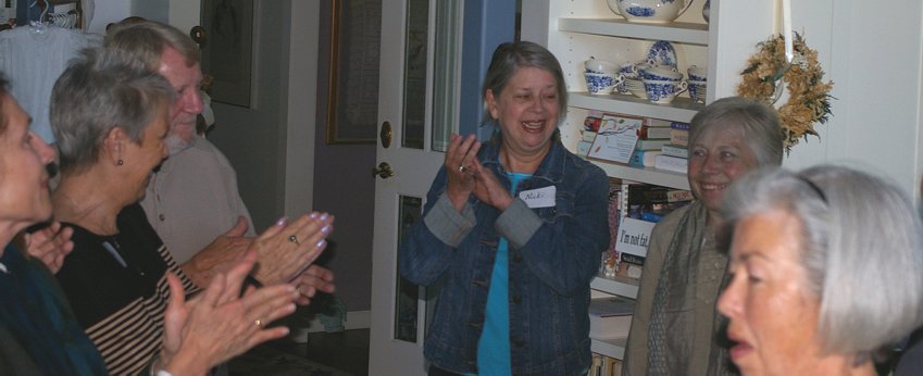 Karen, our hostess of the in-home Sunday afternoon concert - Photo Image.