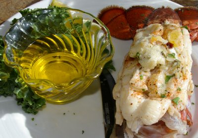 A Maine lobster tail from the Budd Bay Cafe in Olympia, Washington.