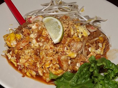 The Pad Thai Crab at the Silk Thai restaurant in Tacoma, Washington.