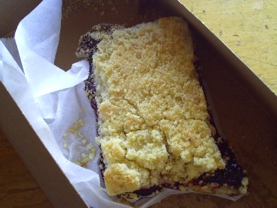 Marionberry kuchen from The Pioneer Bakery in downtown Puyallup, Washington.