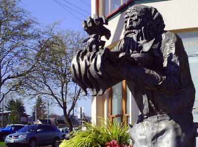 Public art on display in downtown Puyallup, Washington.